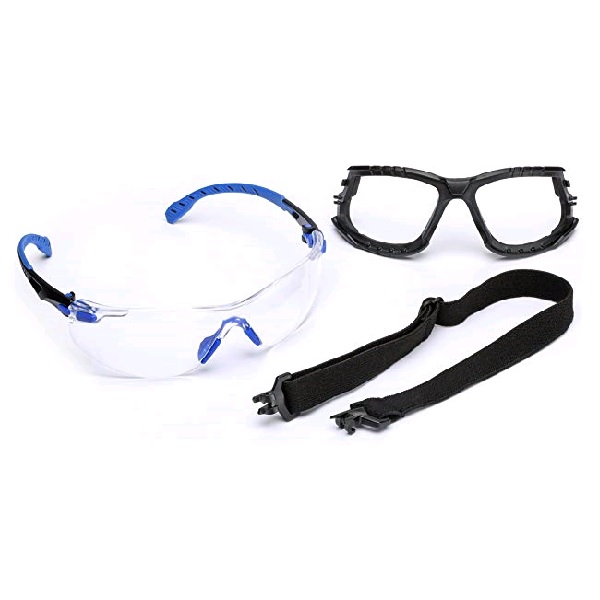 GLASSES SOLUS BLUE/BLACKW/FOAM AF CLEAR LENS - Anti-Fog Lens